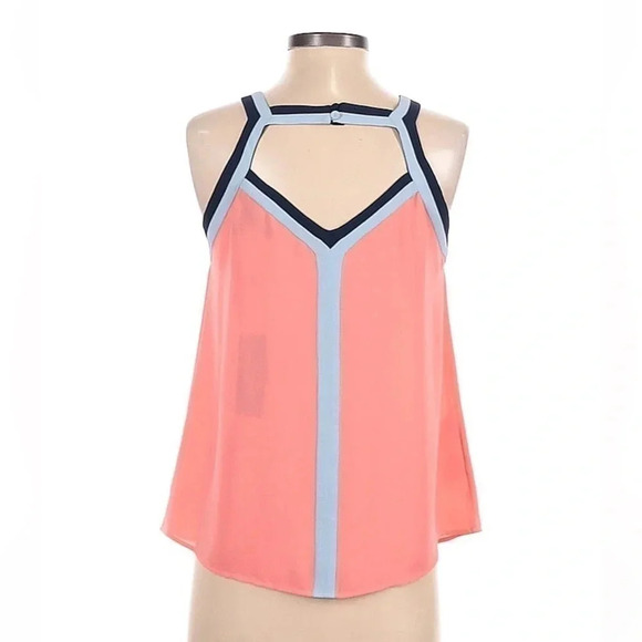 BCBGMAXAZRIA | Luisa Peach Coral Sleeveless Blouse Camisole Size XXS NWT - Picture 2 of 4